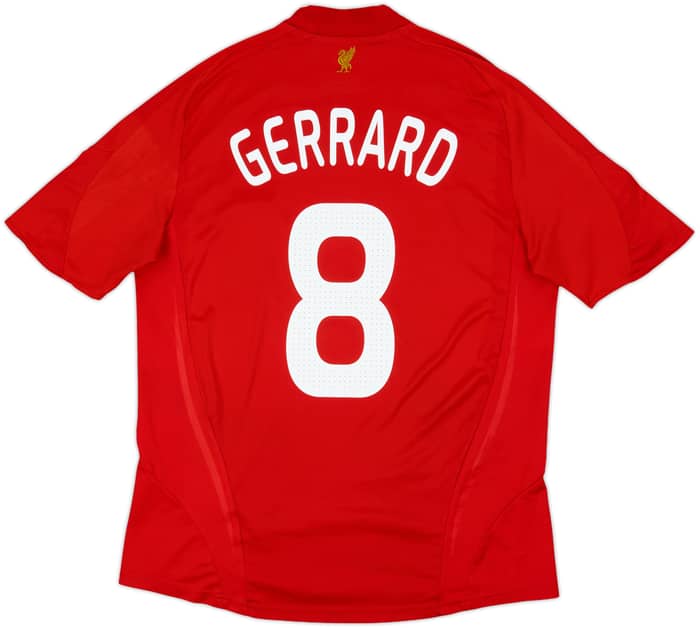 2008-10 Liverpool Home Shirt Gerrard #8 - 7/10 - (L)