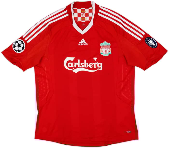 2008-10 Liverpool Home Shirt Gerrard #8 - 7/10 - (L)