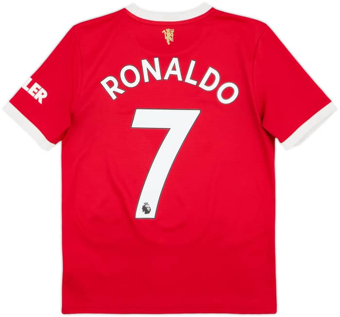 2021-22 Manchester United Home Shirt Ronaldo #7 - 8/10 - (L.Boys)
