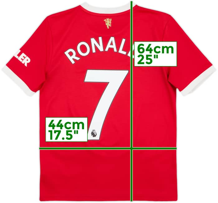 2021-22 Manchester United Home Shirt Ronaldo #7 - 8/10 - (L.Boys)