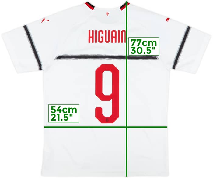 2018-19 AC Milan Away Shirt Higuain #9 - 8/10 - (L)