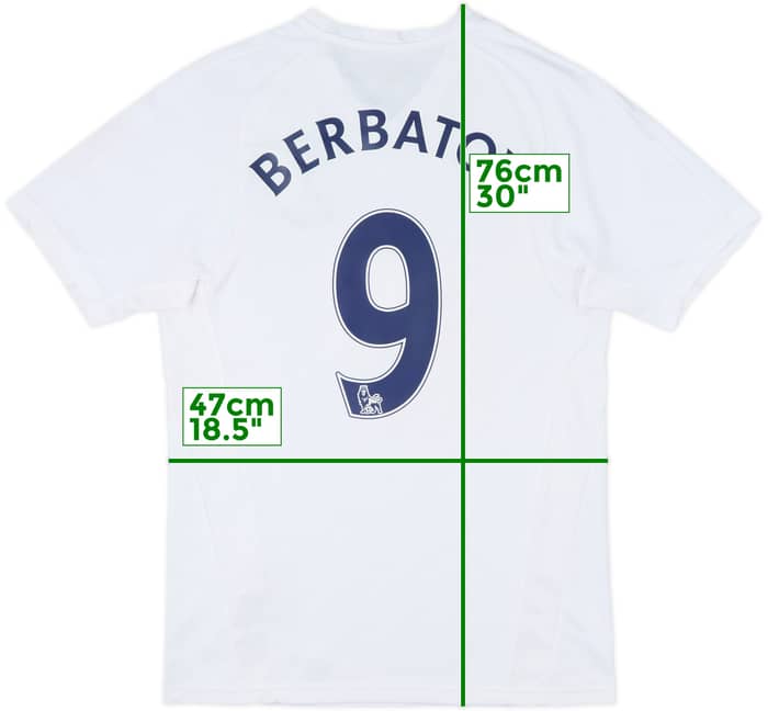 2007-08 Tottenham Home Shirt Berbatov #9 - 8/10 - (M)