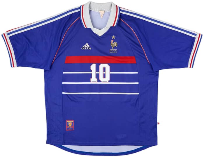 1998-00 France Home Shirt Zidane #10 - 9/10 - (XL)