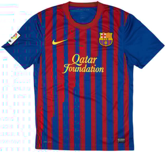 2011-12 Barcelona Home Shirt Pique #3 - 8/10 - (S)