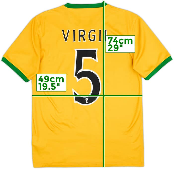 2013-14 Celtic Away Shirt Virgil #5 - 9/10 - (S)