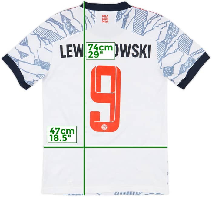 2021-22 Bayern Munich Third Shirt Lewnadowski #9 - 9/10 - (S)