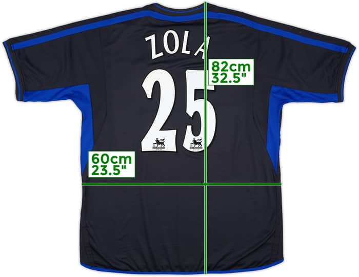 2002-04 Chelsea Away Shirt Zola #25 - 9/10 - (XL)