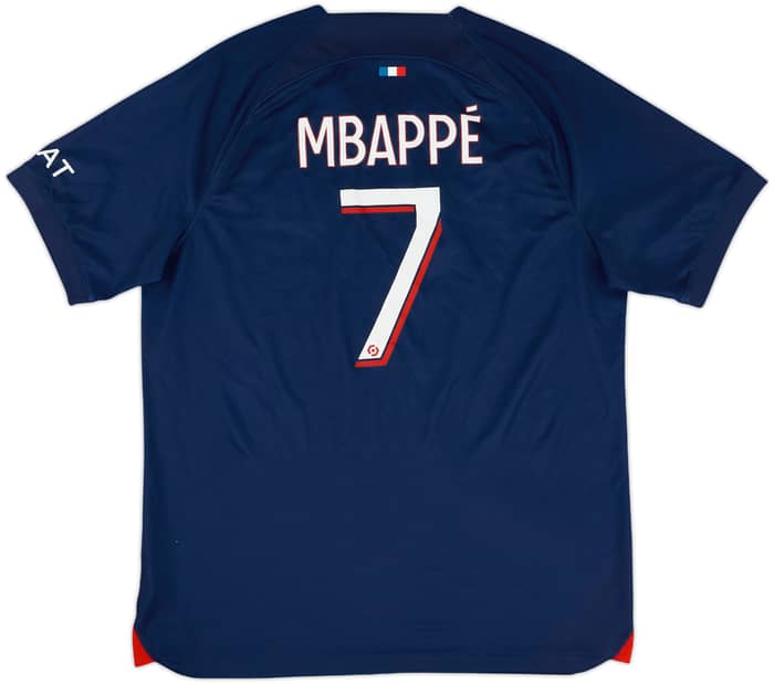2023-24 Paris Saint-Germain Home Shirt Mbappe #7 - 9/10 - (L)