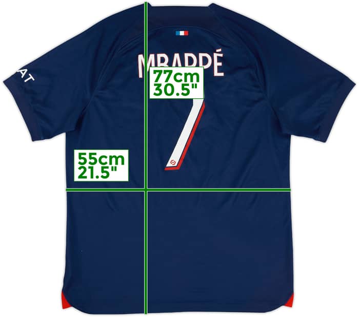 2023-24 Paris Saint-Germain Home Shirt Mbappe #7 - 9/10 - (L)