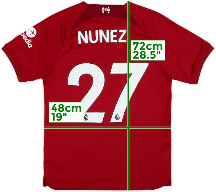 2022-23 Liverpool Home Shirt Nunez #27 - 7/10 - (S)