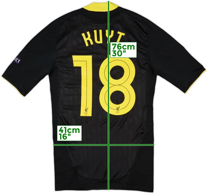 2010-11 Liverpool Player Issue Techfit Third Shirt Kuyt #18 (M)