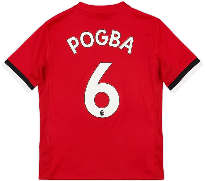 2017-18 Manchester United Home Shirt Pogba #6 - 10/10 - (S.Boys)