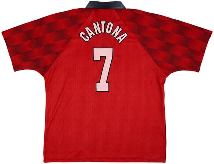 1996-98 Manchester United Home Shirt Cantona #7 - 9/10 - (XL)