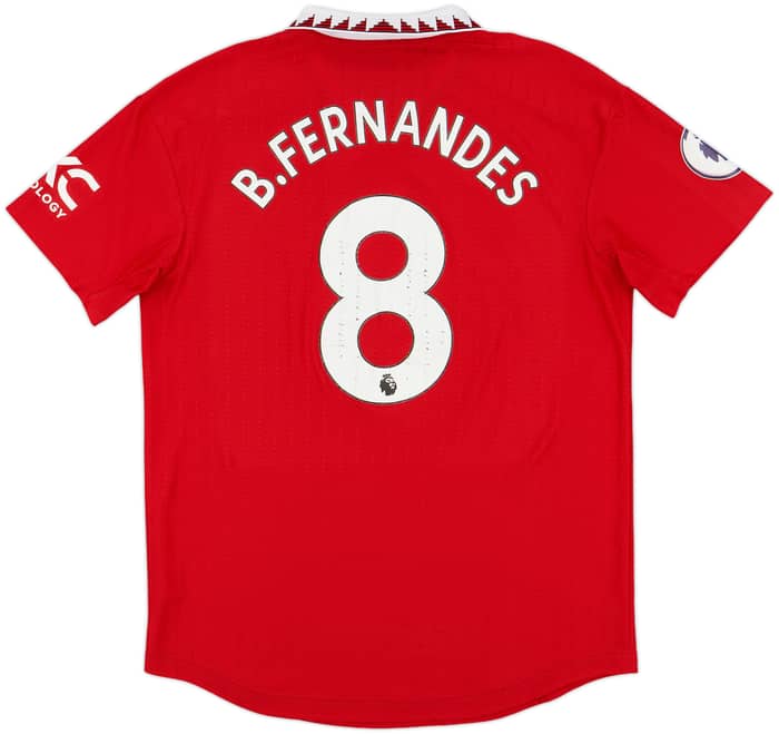 2022-23 Manchester United Authentic Home Shirt B. Fernandes #8 - 6/10 - (L)