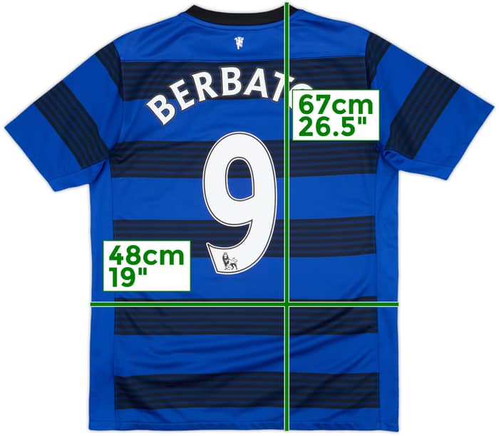 2011-13 Manchester United Away Shirt Berbatov #9 - 8/10 - (XL.Boys)