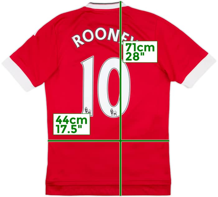 2015-16 Manchester United Home Shirt Rooney #10 - 6/10 - (S)