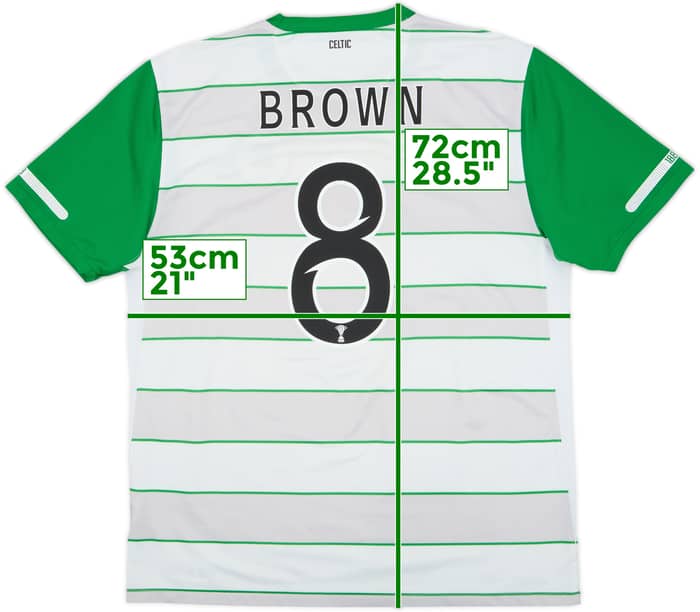 2011-12 Celtic Away Shirt Brown #8 - 8/10 - (L)