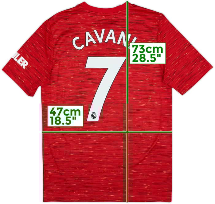 2020-21 Manchester United Home Shirt Cavani #7 - 10/10 - (XL.Boys)