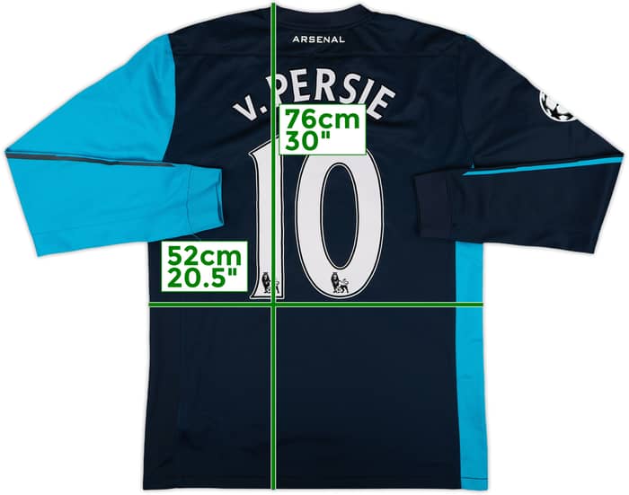 2011-12 Arsenal Away L/S Shirt V.Persie #10 - 9/10 - (M)