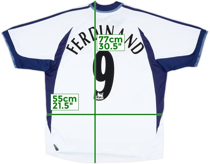2001-02 Tottenham Home Shirt Ferdinand #9 - 6/10 - (L)