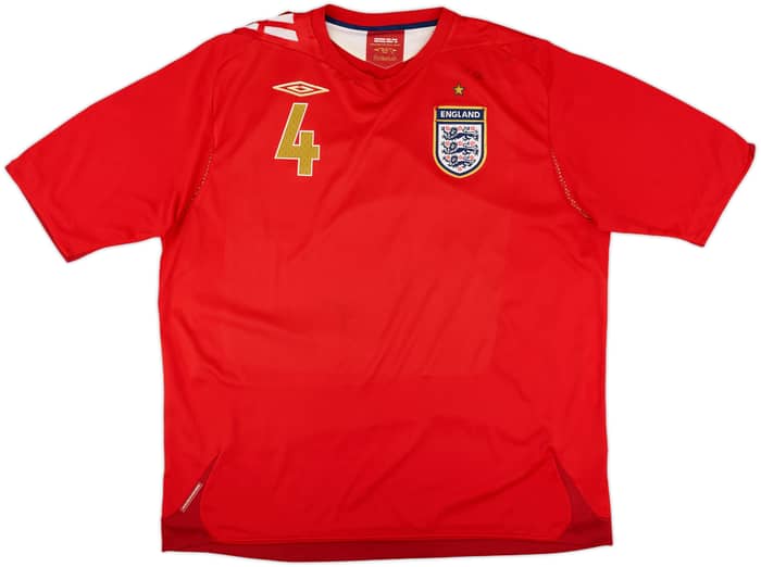 2006-08 England Away Shirt Gerrard #4 - 6/10 - (XXL)