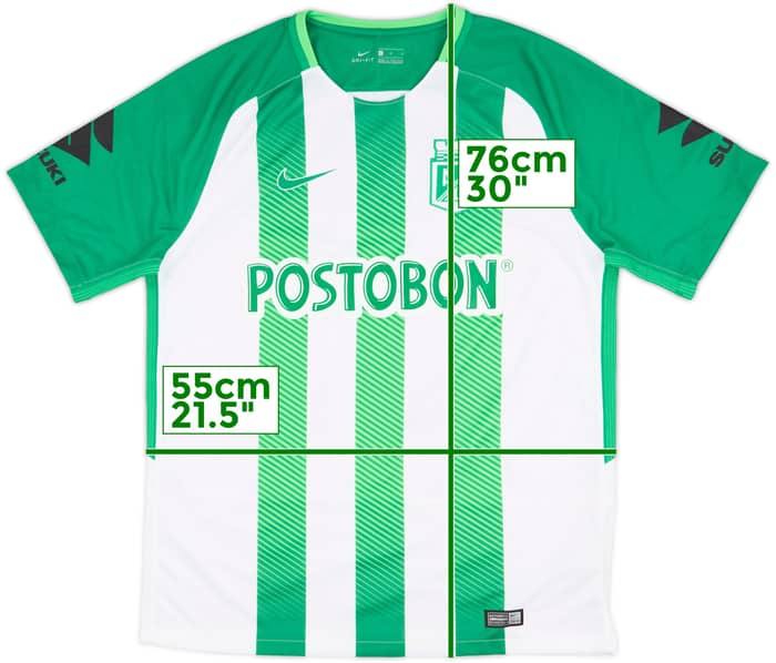 2018-19 Atletico Nacional Home Shirt - 7/10 - (L)