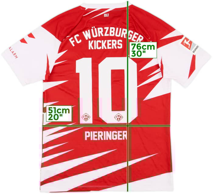 2020-21 Wurzburger Kickers Home Shirt Pieringer #10 - 6/10 - (L)