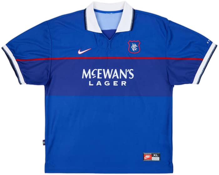 1997-99 Rangers Home Shirt Gascoigne #8 - 9/10 - (XL)