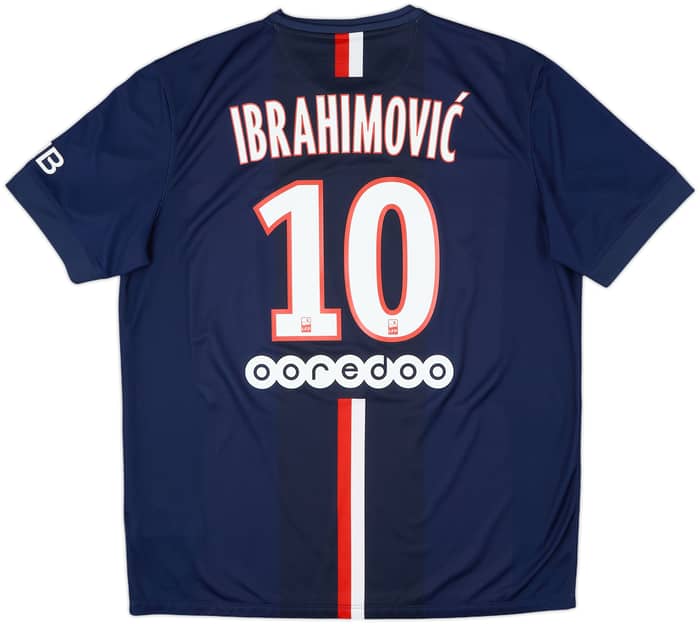 2014-15 Paris Saint-Germain Home Shirt Ibrahimovic #10 - 9/10 - (XL)