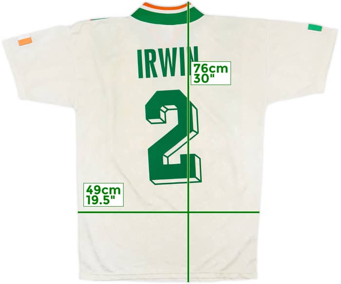1994 Ireland Away Shirt Irwin #2 - 5/10 - (S)
