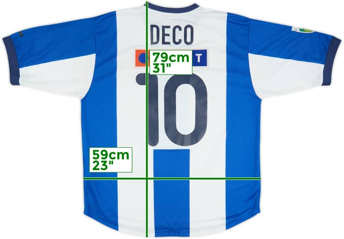 2000-01 Porto Home Shirt Deco #10 - 8/10 - (XL)