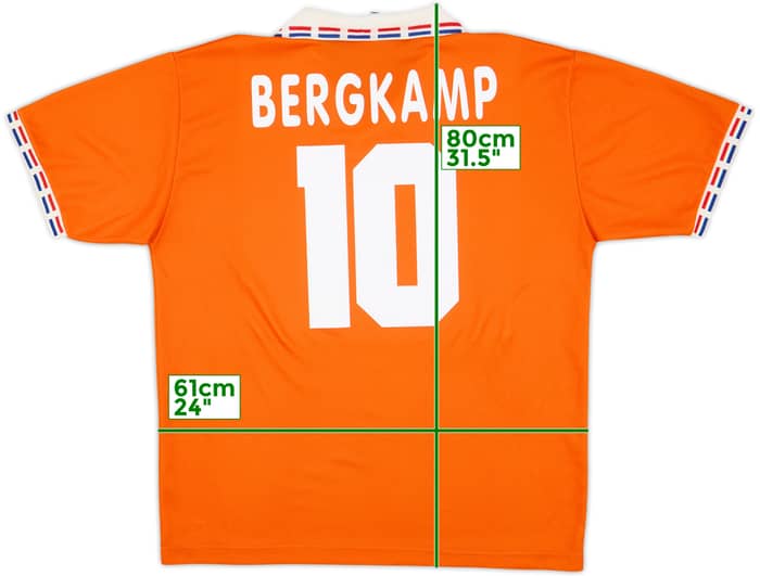 1996 Netherlands Home Shirt Bergkamp #10 - 6/10 - (XXL)