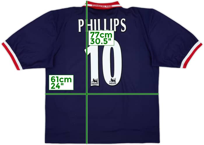 1999-00 Sunderland Away Shirt Phillips #10 - 7/10 - (XL)