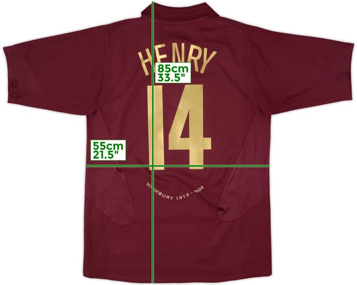 2005-06 Arsenal Home Shirt Henry #14 - 8/10 - (L)