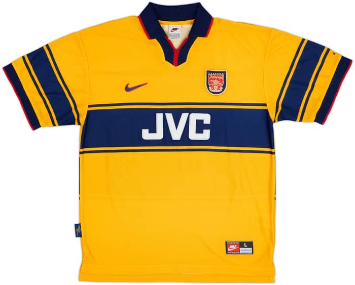 1997-99 Arsenal Away Shirt Bergkamp #10 - 8/10 - (L)