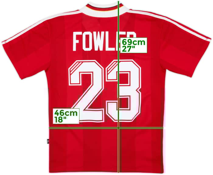 1995-96 Liverpool Home Shirt Fowler #23 - 7/10 - (S)