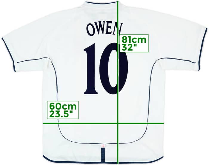2001-03 England Home Shirt Owen #10 - 9/10 - (XL)