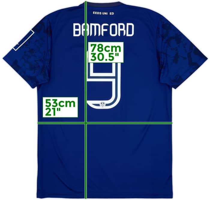 2021-22 Leeds United Away Shirt Bamford #9 - 7/10 - (L)