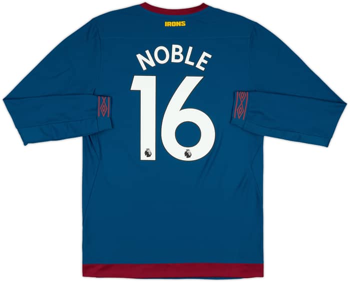 2018-19 West Ham Away L/S Shirt Noble #16 - 10/10 - (M)