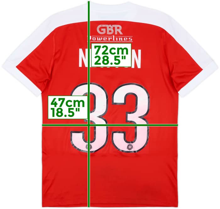 2016-17 York City Home Shirt Newton #33 - 5/10 - (M)