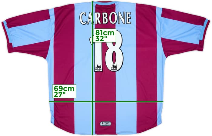 1999-00 Aston Villa Home Shirt Carbone #18 - 10/10 - (XXL)