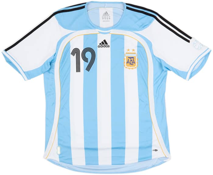 2005-07 Argentina Home Shirt Messi #19 - 8/10 - (L)