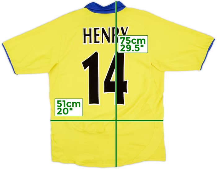 2003-05 Arsenal Away Shirt Henry #14 - 8/10 - (M)
