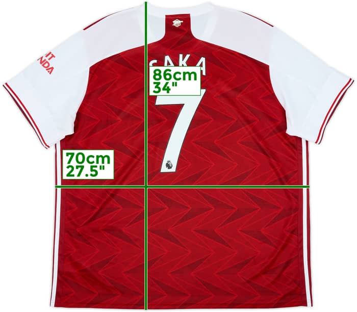2020-21 Arsenal Home Shirt Saka #7 - 10/10 - (3XL)