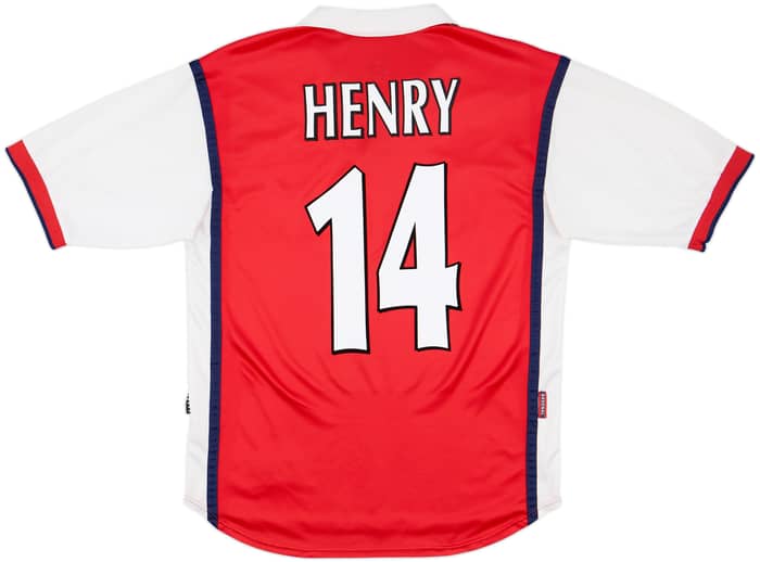1999-00 Arsenal Home Shirt Henry #14 - 7/10 - (M)