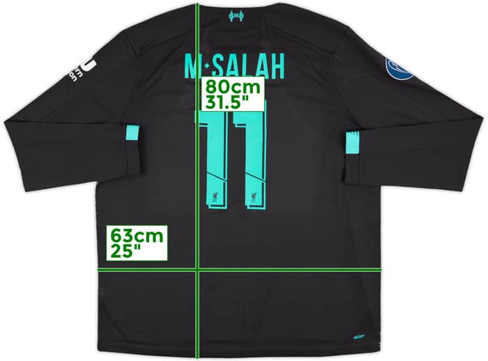 2019-20 Liverpool Third L/S Shirt M.Salah #11 - 9/10 - (XXL)