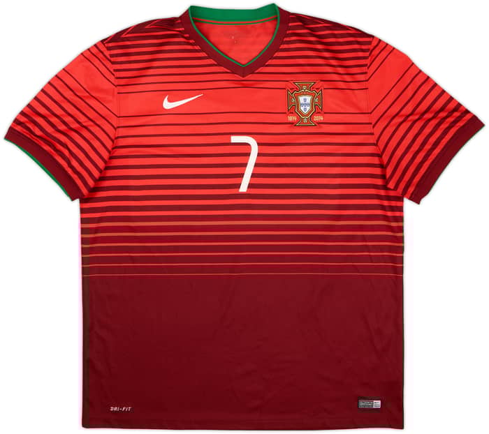 2014-15 Portugal Home Shirt Ronaldo #7 - 8/10 - (XL)