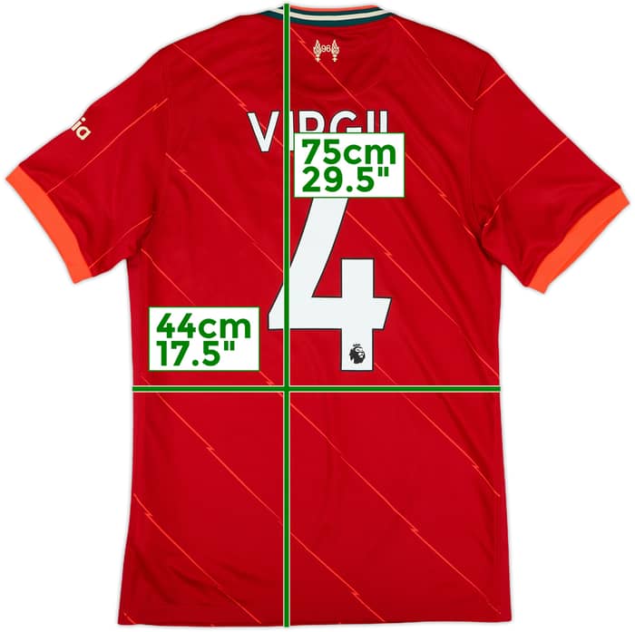 2021-22 Liverpool Home Shirt Virgil #4 - 10/10 - (S)