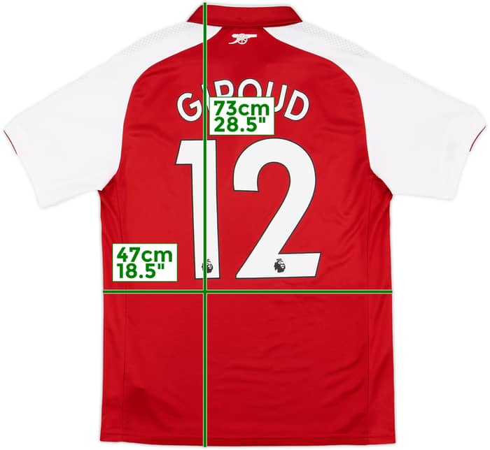 2017-18 Arsenal Home Shirt Giroud #12 - 10/10 - (S)