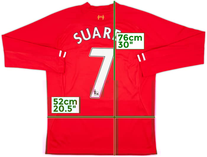 2013-14 Liverpool Home L/S Shirt Suarez #7 - 10/10 - (L)